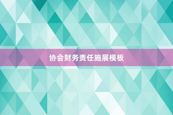 协会财务责任施展模板