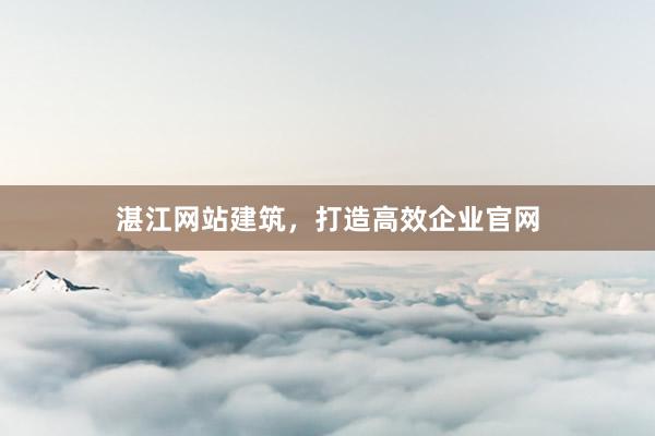 湛江网站建筑，打造高效企业官网
